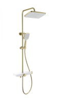 Душевая система с термостатом WONZON & WOGHAND ThermoKlick, Брашированное золото (WW-B3098-A-BG)