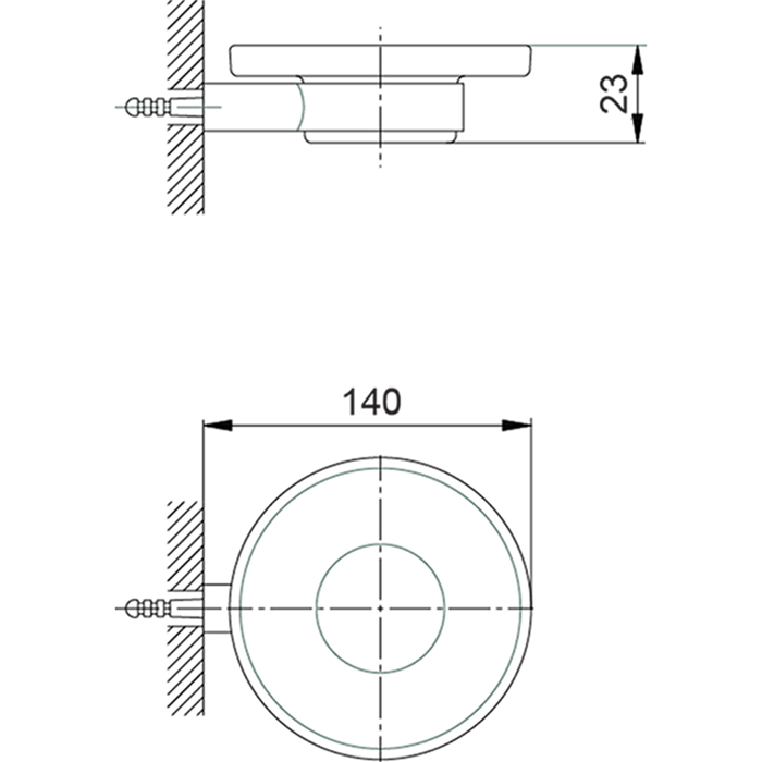CISAL System Мыльница подвесная, цвет матовое стекло/хром