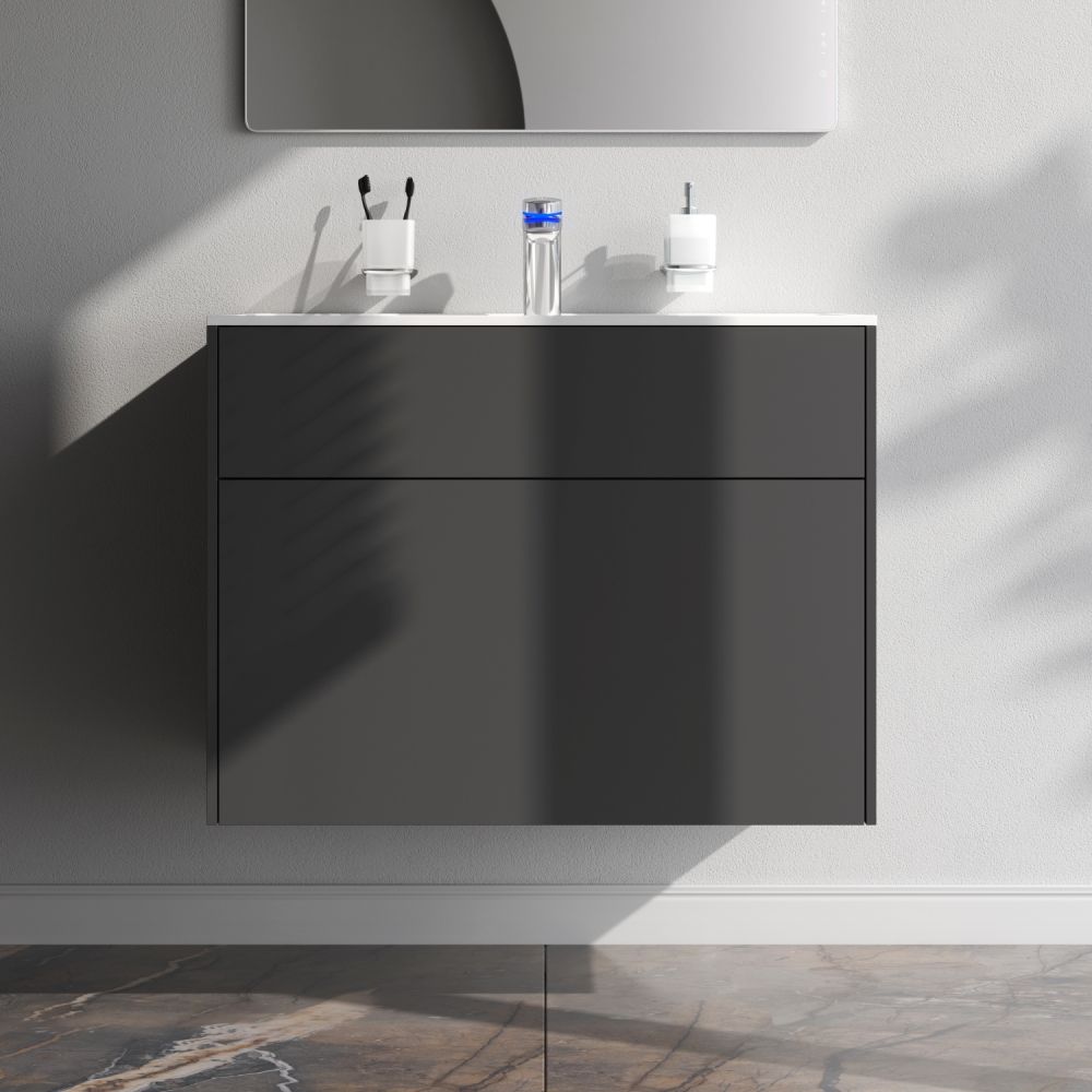 M50AFHX0803GM Inspire V2.0, База под раковину, подвесная, 80 см, 3 ящика, push-to-open, графит матов M50AFHX0803GM Inspire V2.0, База под раковину, подвесная, 80 см, 3 ящика, push-to-open, графит матов