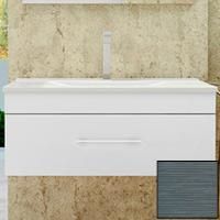 Тумба с раковиной SanVit Квадро Lux 75 kkvad075 с фактурой под дерево подвесная Шелк Сталь