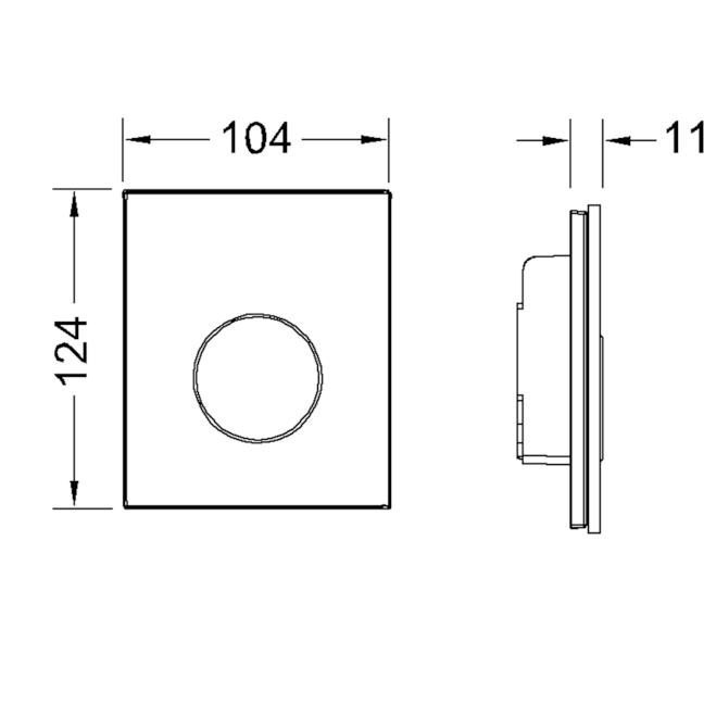 TECEloop Urinal, стекло зеленое, клав. хром глян. TECEloop Urinal, стекло зеленое, клав. хром глян.