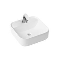 Комплект 2 в 1 Lavinia Boho Bathroom Sink Slim 21510289, накладная фарфоровая раковина 42 см, смеситель