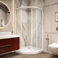 Уголок ZEР911FR душевой PARLY с поддоном (90х90х197)