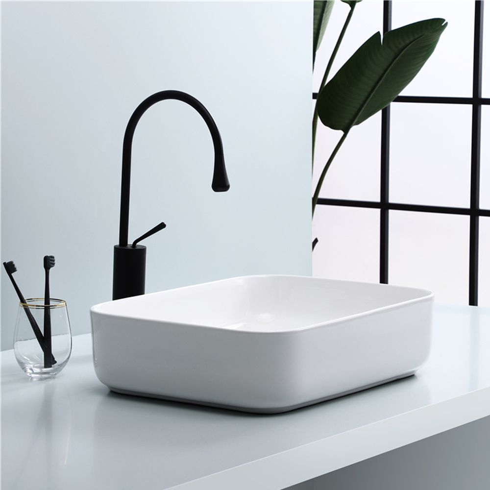 Раковина чаша WesnaArt KUBUS 3010-KUB13, белый, артикул 3010-KUB13