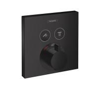 Смеситель для душа, Hansgrohe, ShowerSelect, тип открывания воды-нажимной (кнопки), тип регулирования воды-термостатический картридж, тип установки-встраиваемый, внутренняя часть-необходимо заказать, цвет-черный матовый, комплектация-ручка, накладка, гиль Смеситель для душа, Hansgrohe, ShowerSelect, тип открывания воды-нажимной (кнопки), тип регулирования воды-термостатический картридж, тип установки-встраиваемый, внутренняя часть-необходимо заказать, цвет-черный матовый, комплектация-ручка, накладка, гиль