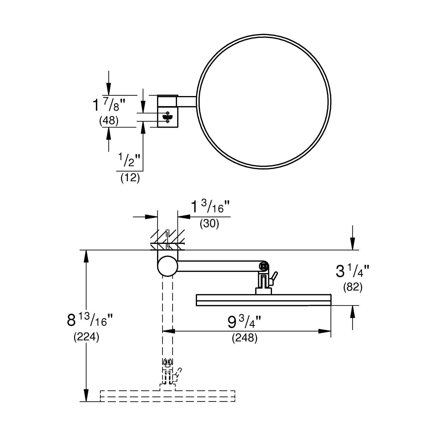 Косметическое зеркало GROHE Selection, никель глянец (41077BE0)