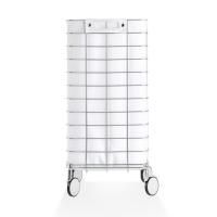 Decor Walther WR 1 Корзина для белья 35x35x75см, цвет: хром / белый