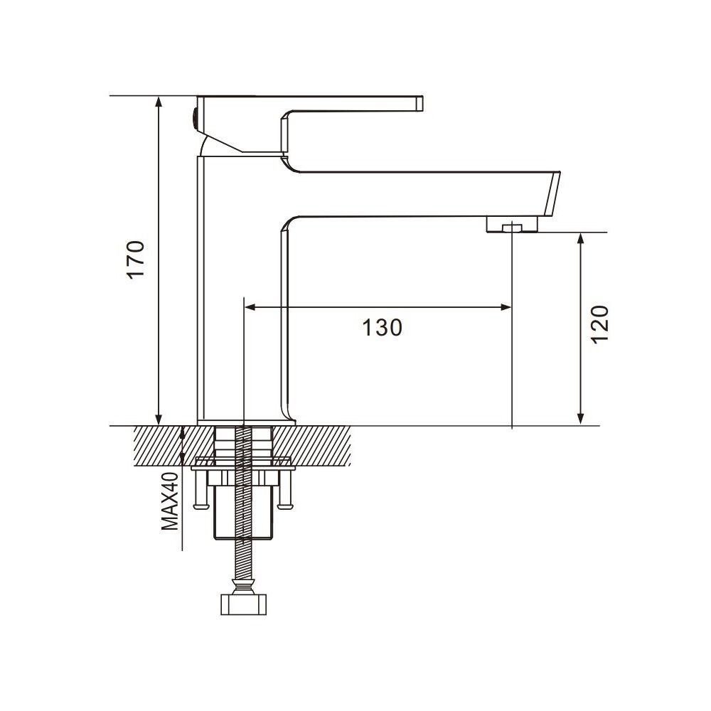 Смеситель для раковины Rose R1801G-1, золотой сатин