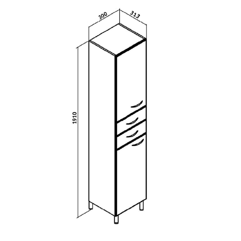 Пенал Runo левый  30 (00000000123), артикул 00000000123
