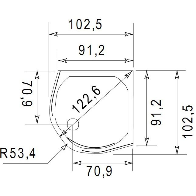 Душевой уголок Jacob Delafon Indigo 90x90 L E44R9009A-GA профиль Хром стекло прозрачное