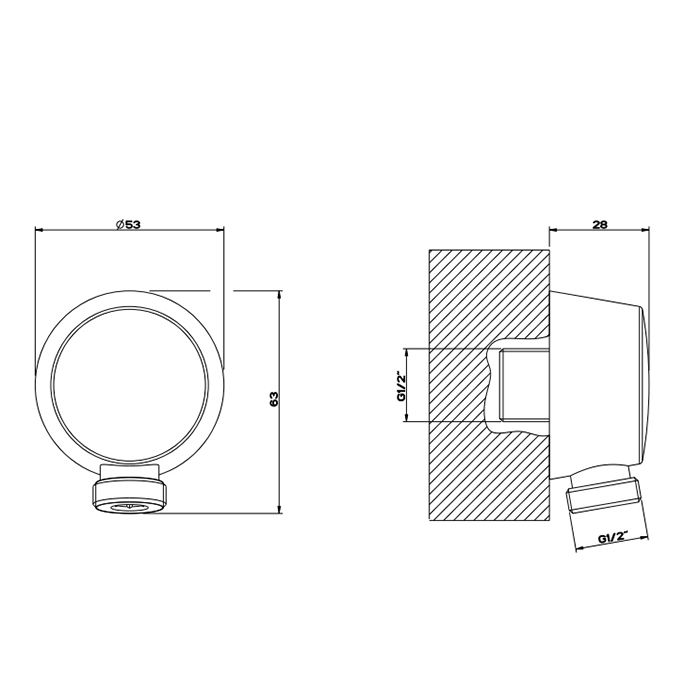 Gessi Emporio Emporio shower Вывод воды, цвет: Finox Brushed Nickel