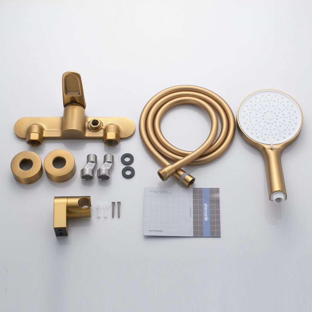 Смеситель для душа Shevanik S4716G, золотой сатин
