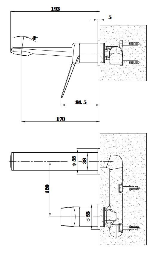 Смеситель для раковины ESKO SHA28Gold