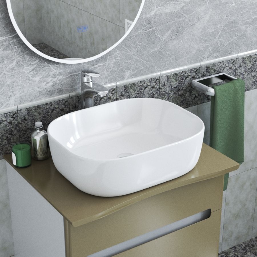 Раковина чаша Maretti FL13NS25-844, белая, артикул FL13NS25-844