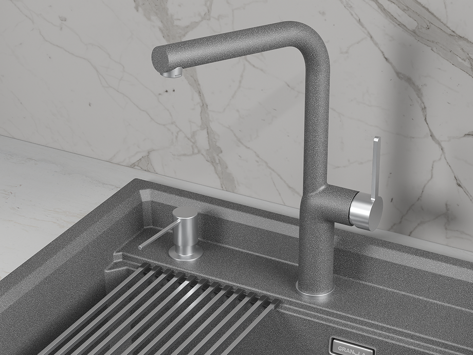 Смеситель для кухни GRANULA (9502, ГРАФИТ), артикул 9502, ГРАФИТ