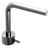 Fantini AF/21 Смеситель для раковины, 1 отв., без донного клапана, излив 155мм, цвет: матовая натуральная сталь