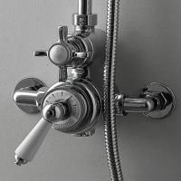 Devon Термостат наружнего монтажа, для душевой для стойки MARK3182CR/MARK618CR, с ручкой белой, цвет: хром