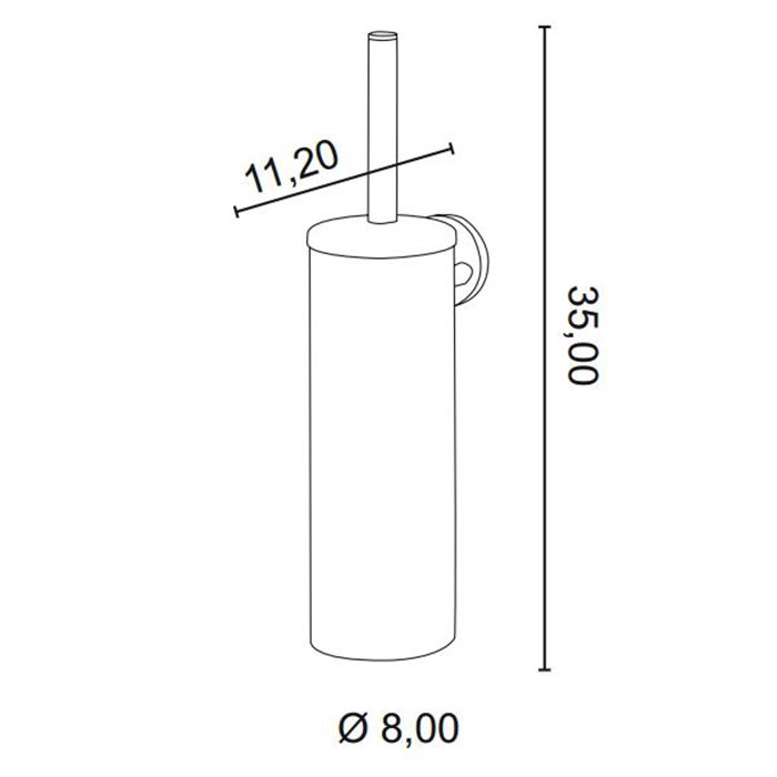 ALL.PE Hotel ершик для туалета подвесной, хром