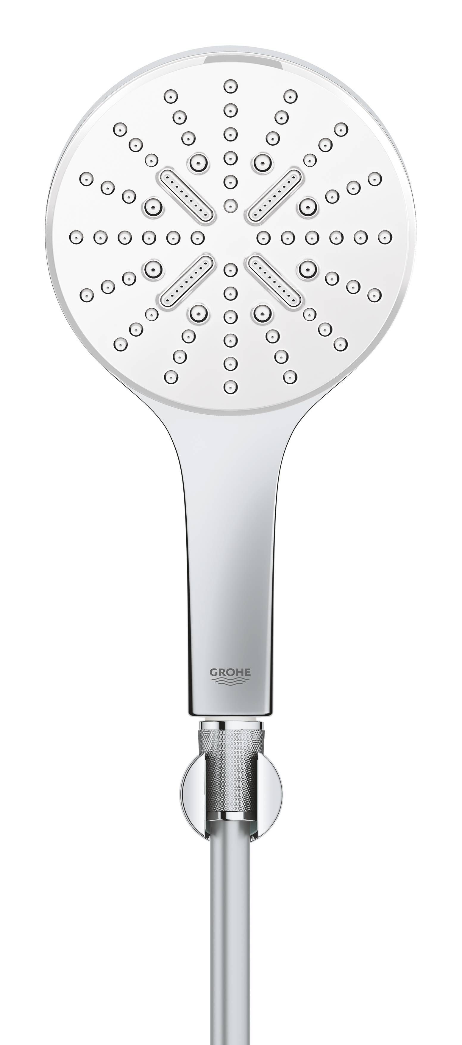 Душевой набор GROHE Rainshower SmartActive 130, 3 вида струй, белая луна (26581LS0)