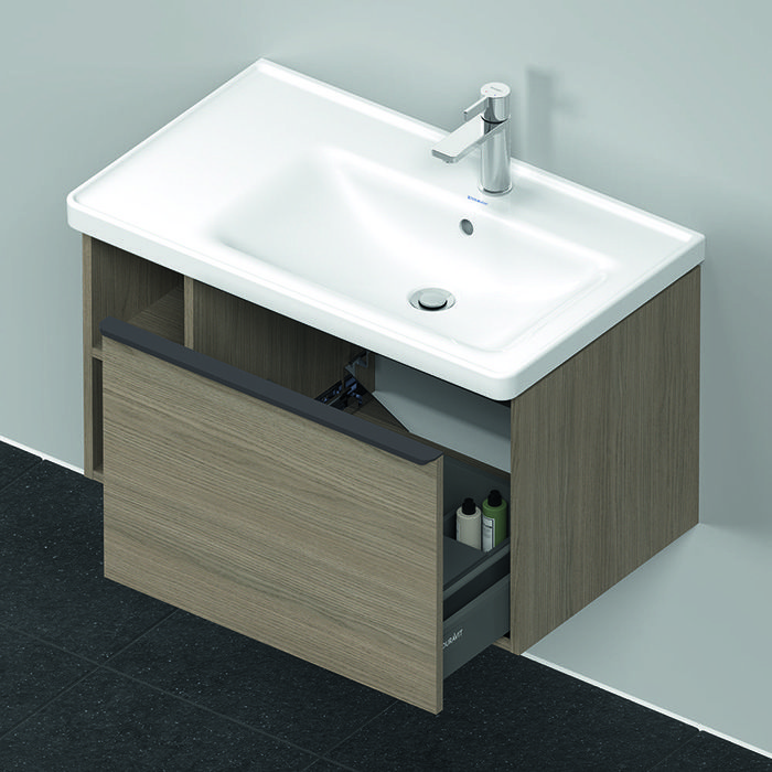 Duravit D-Neo Тумбочка подвесная 784х452х440 мм, 1 ящик,полки слева, цвет: Дуб терра, артикул DE425703535