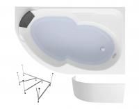 Комплект 4 в 1 Lavinia Boho Grance Hill S2-370317PR, акриловая ванна 170x105 см (правый разворот), усиленный металлический каркас, подголовник, лицевой экран
