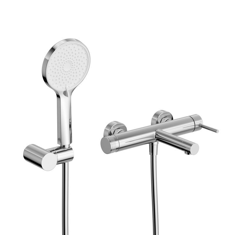 RELAX-VD-IN Смеситель для ванны и душа однорычажный в комплекте с ручным душем, шлангом и держателем, сатин, артикул RELAX-VD-IN