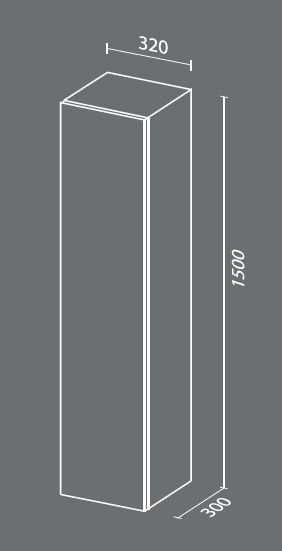 Шкаф пенал SanVit Авеню 32 pavenu в цвете Ral подвесной Розовый глянец