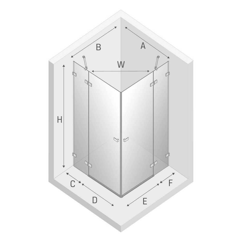 Душевое ограждение NEW TRENDY AVEXA 80x80x200 EXK-1515 (хром)