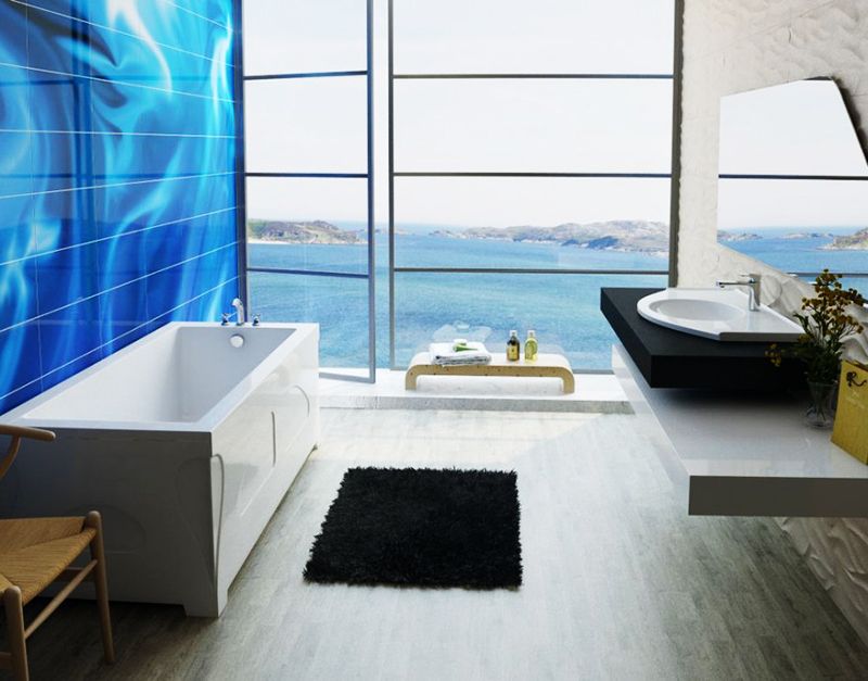 Ванна из искусственного камня Эстет Дельта 160x70 Белая