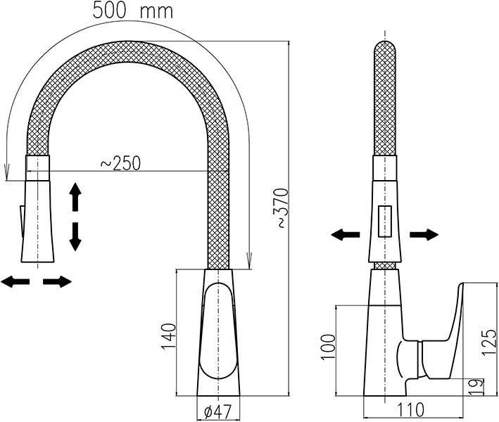 Смеситель для кухни Rav Slezak Amur AM719.5/12C