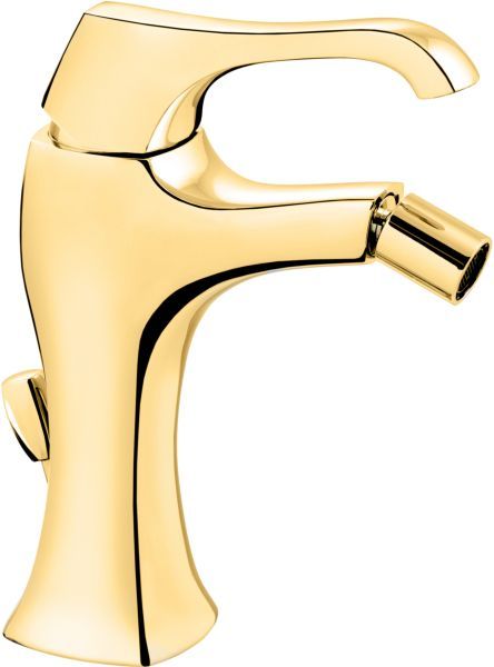 Emmevi Ares, однорычажный смеситель для биде с донным клапаном, цвет золото