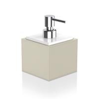 Дозатор для жидкого мыла, Decor Walther, Brownie, механический (нажимной), ширина, мм-99, глубина, мм-99, высота, мм-147, ёмкость(мл)-400, тип установки-настольный (свободностоящий), материал колбы-фарфор белый/искусственная кожа, цвет колбы-белый фарфор/