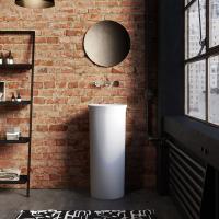 Kerasan  The New Yorker Раковина свободностоящая D400*H890мм, слив в стену, сливная крышка, крепеж, цвет: белый матовый