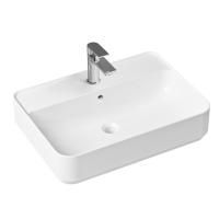 Комплект 2 в 1 Lavinia Boho Bathroom Sink Slim 21510343, накладная фарфоровая раковина 60 см, смеситель