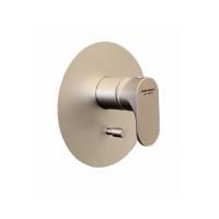 Встроенный однорычажный смеситель OLE для душа с переключателем на два потока, золотой атласный