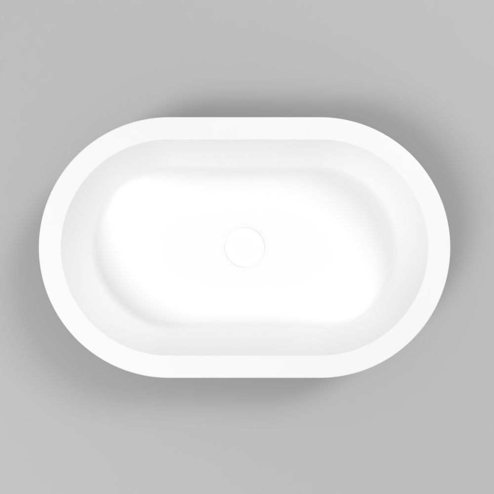 Умывальник WHITECROSS Malachite A 55x35 (черный/белый мат) иск. камень