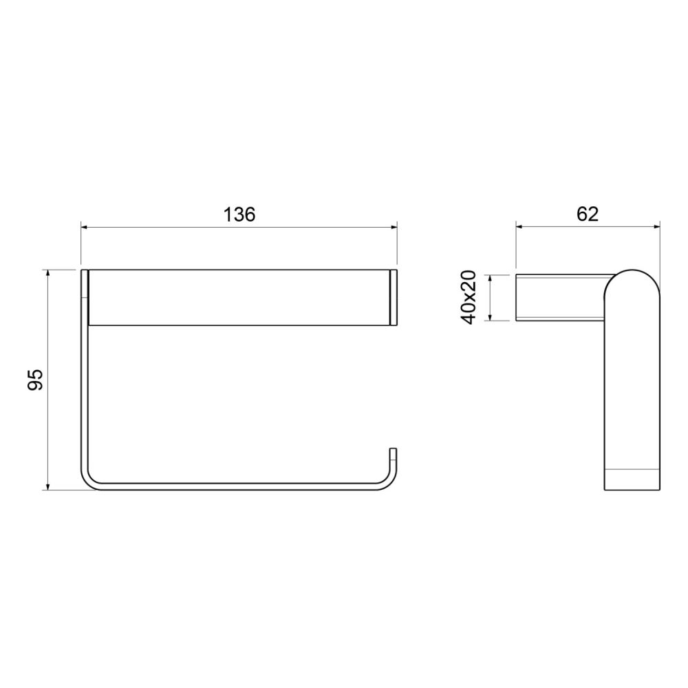 Бумагодержатель Timo Luiro черный (18542/03), артикул 18542/03