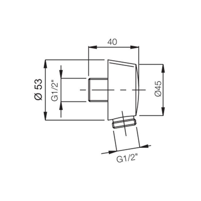 Шланговое подсоединение, Fima Carlo Frattini, Shower accessories, стандарт подвода воды-1/2", цвет-черный матовый