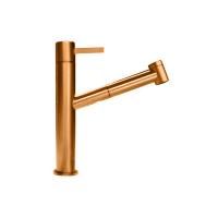Fantini AF/21 Смеситель для раковины, 1 отв., без донного клапана, излив 213мм, цвет: Matt Copper PVD