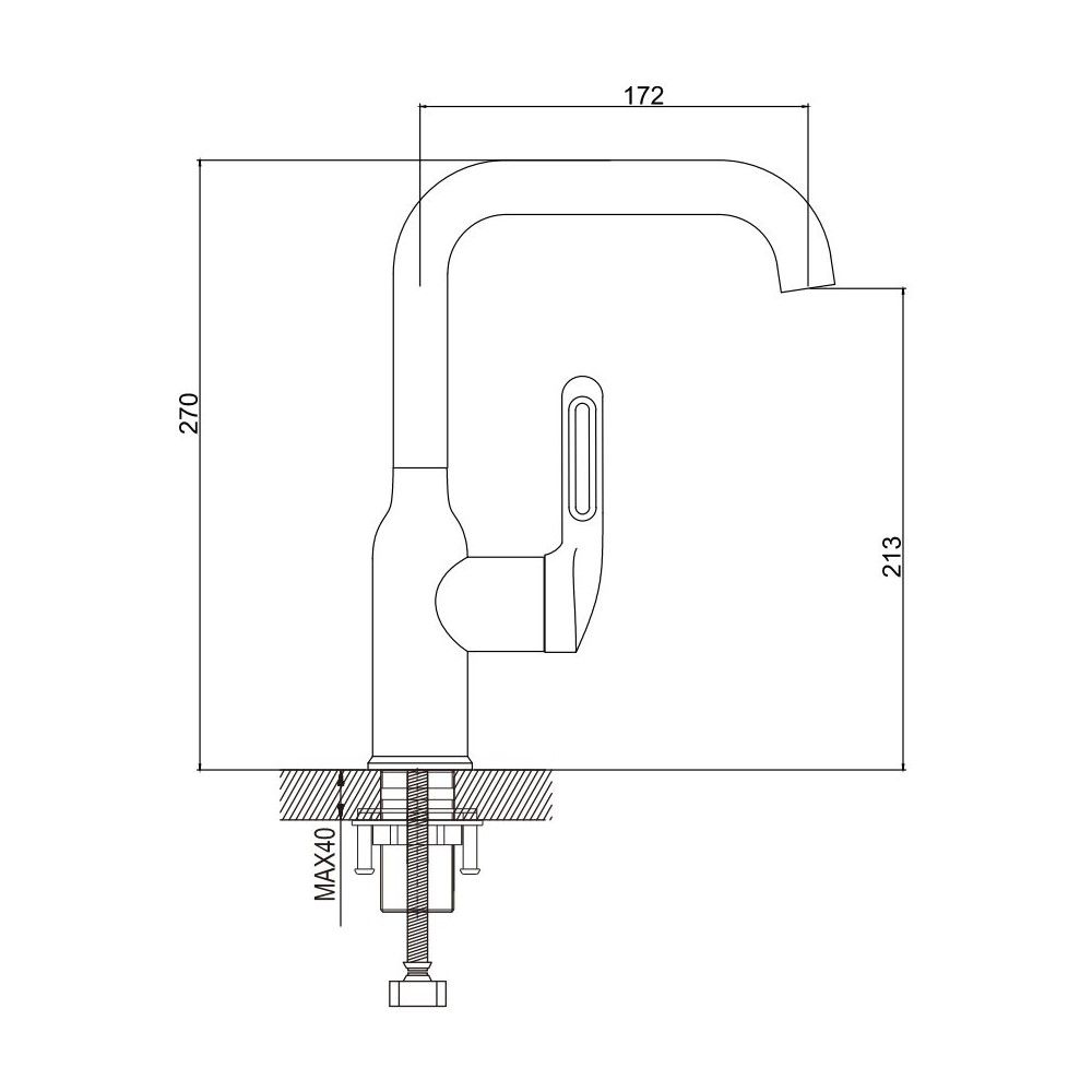 Смеситель для раковины Raffine F201G, золотой сатин