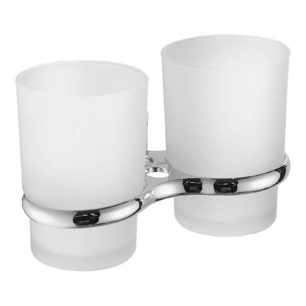 Стакан двойной для ванной комнаты FASHUN A1908, хром