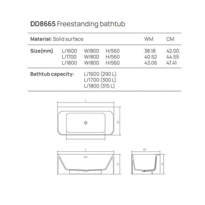 DEA DESIGN Modern Ванна 1800х800хh560 мм отдельностоящая, цвет graphite