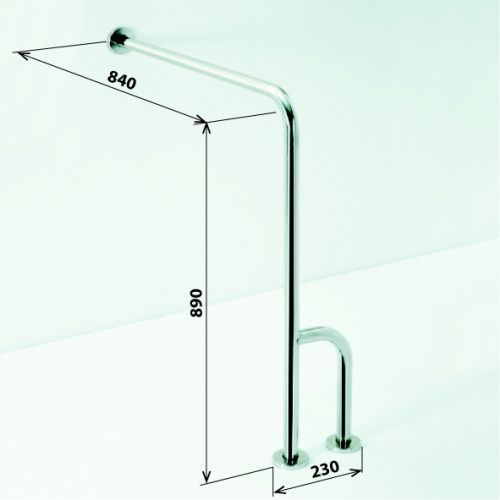 HELP Опорный поручень - правый, белый