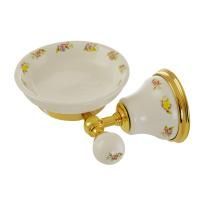 PROVANCE Mыльница настенная, керамика с декором/золото
