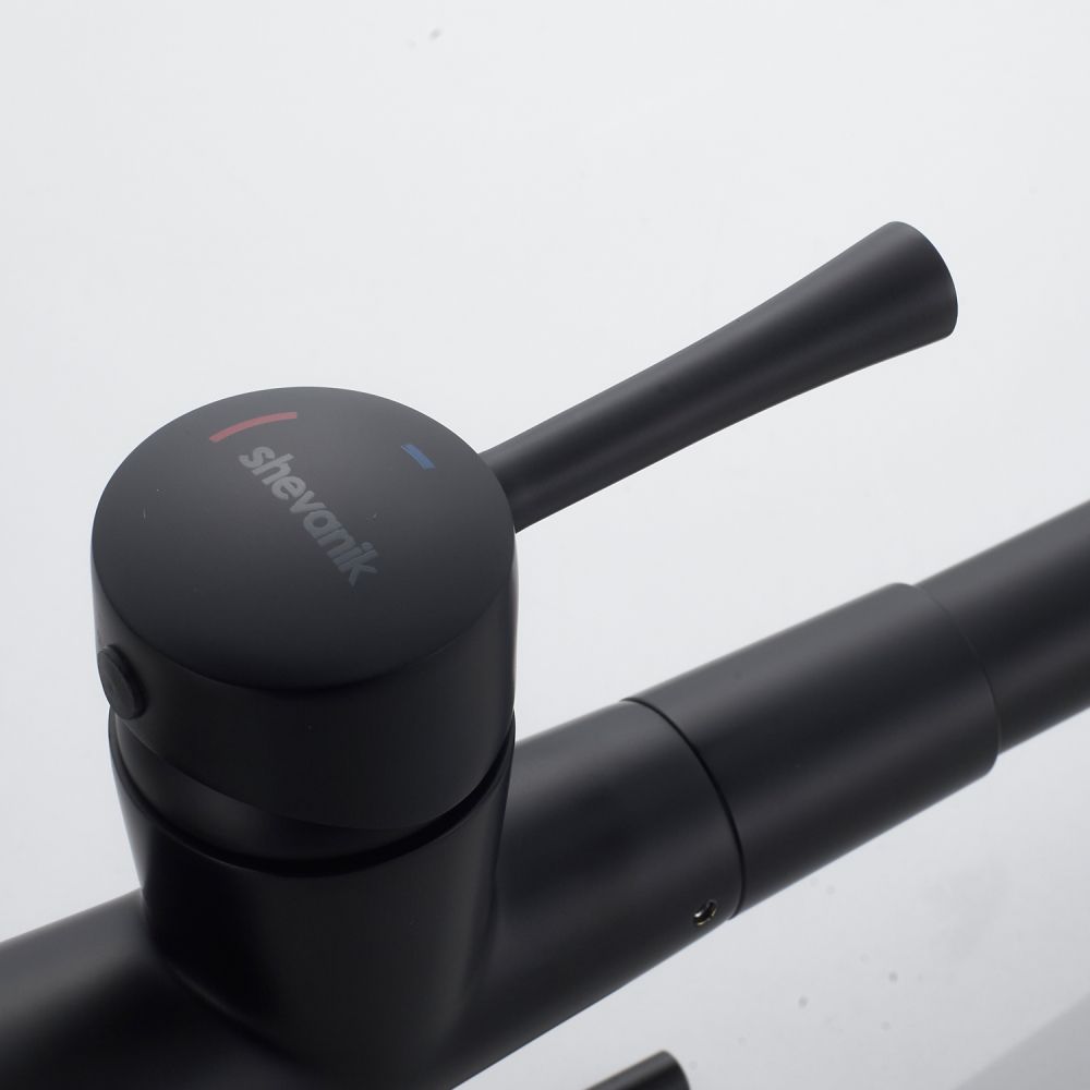 Смеситель для кухни с подключением фильтра Shevanik S428H, черный