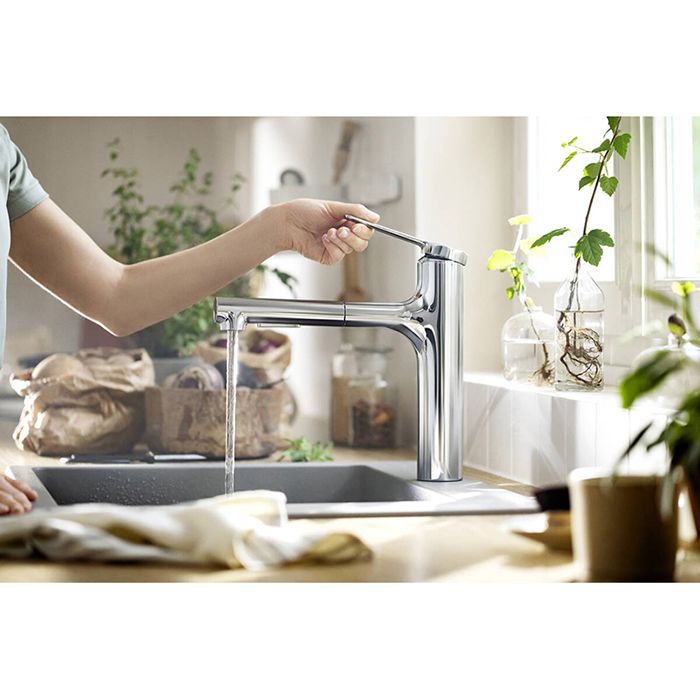Смеситель для кухни, Hansgrohe, Zesis M33, sBox lite, тип открывания воды-однорычажный, тип регулирования воды-керамический картридж, монтаж-на раковину/столешницу, отверстия для монтажа-1, высота, мм-259, вынос излива, мм-231, тип излива-выдвижной, повор Смеситель для кухни, Hansgrohe, Zesis M33, sBox lite, тип открывания воды-однорычажный, тип регулирования воды-керамический картридж, монтаж-на раковину/столешницу, отверстия для монтажа-1, высота, мм-259, вынос излива, мм-231, тип излива-выдвижной, повор