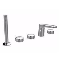 FIMA|Carlo Frattini Texture Collection Смеситель на борт ванны, с изливом, ручки "H", без накладок, цвет хром