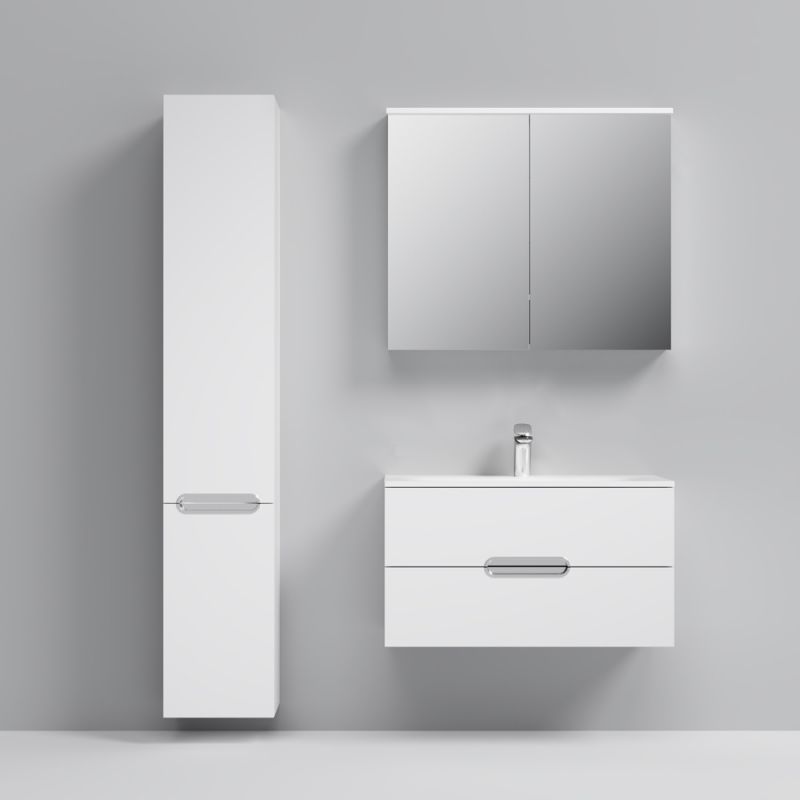 Зеркальный шкаф AM.PM Spirit 80 M70MCX0801WG с подсветкой Белый Зеркальный шкаф AM.PM Spirit 80 M70MCX0801WG с подсветкой Белый