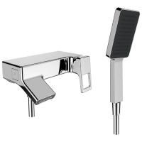 Смеситель для ванны и душа, Laufen, Sense, тип открывания воды-однорычажный, монтаж-настенный, отверстия для монтажа-2, тип излива-неподвижный, ручной душ-в комплекте, шланг-есть, длина шланга, мм-1500, цвет-хром