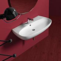 SIMAS Vignoni раковина накладная/подвесная 100*52см , с 1 отв. под смеситель, цвет: белый